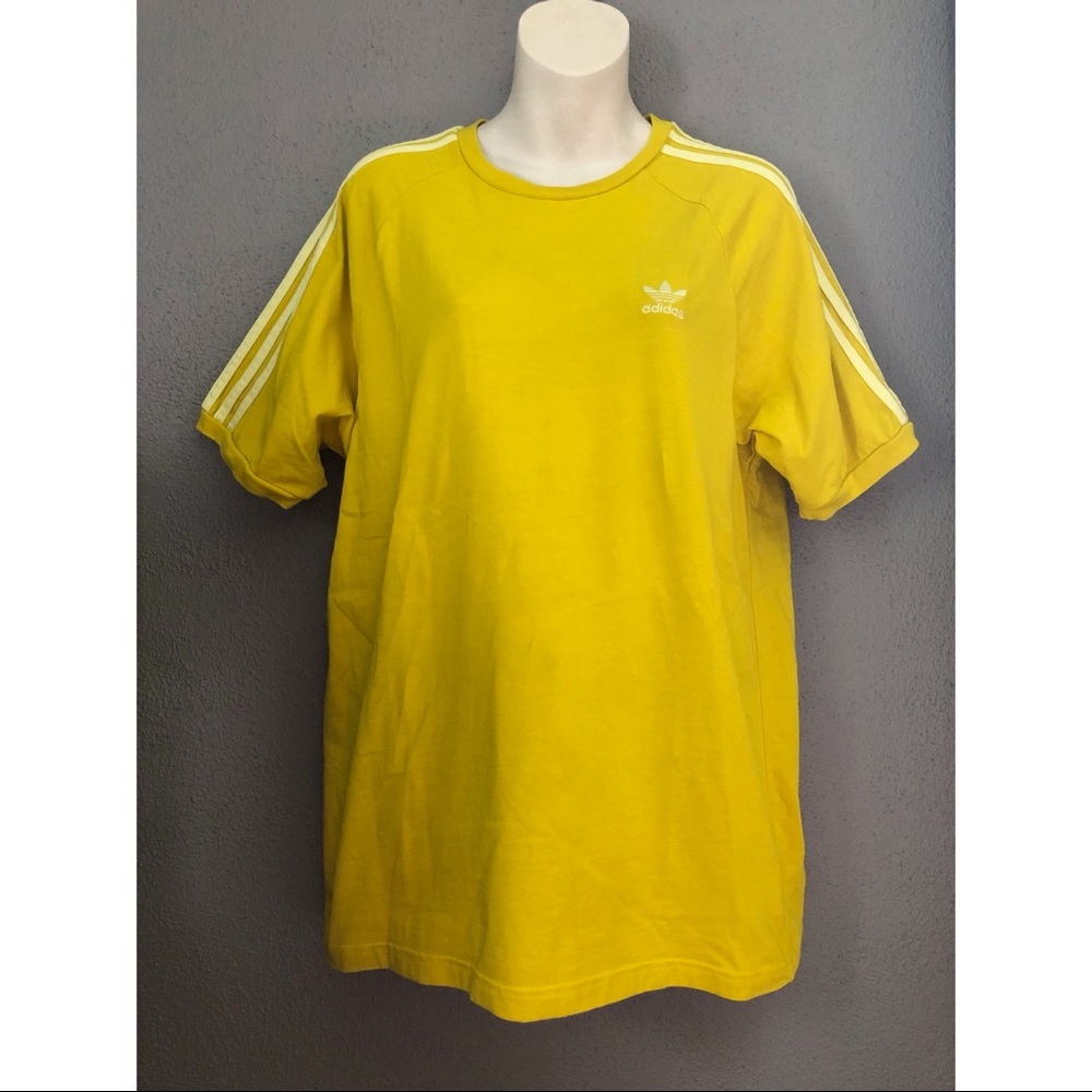 Yellow Adidas adicolor Classic Stripe T-Shirt